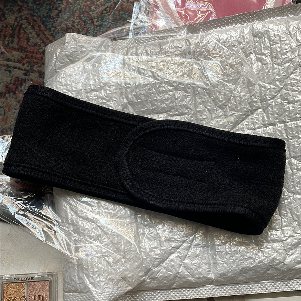 🌹 FREE w/purchase New terry cloth Black Headband adjustable Velcro - Picture 4 of 12